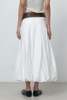 EPINGLER Puff Long Skirt - White - Thumbnail 2