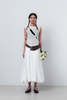 EPINGLER Puff Long Skirt - White - Thumbnail 3