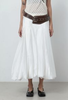 EPINGLER Puff Long Skirt - White - Thumbnail 6