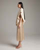 VOZ Centro Lineas Manta Poncho - Ivory / Mink - Thumbnail 3