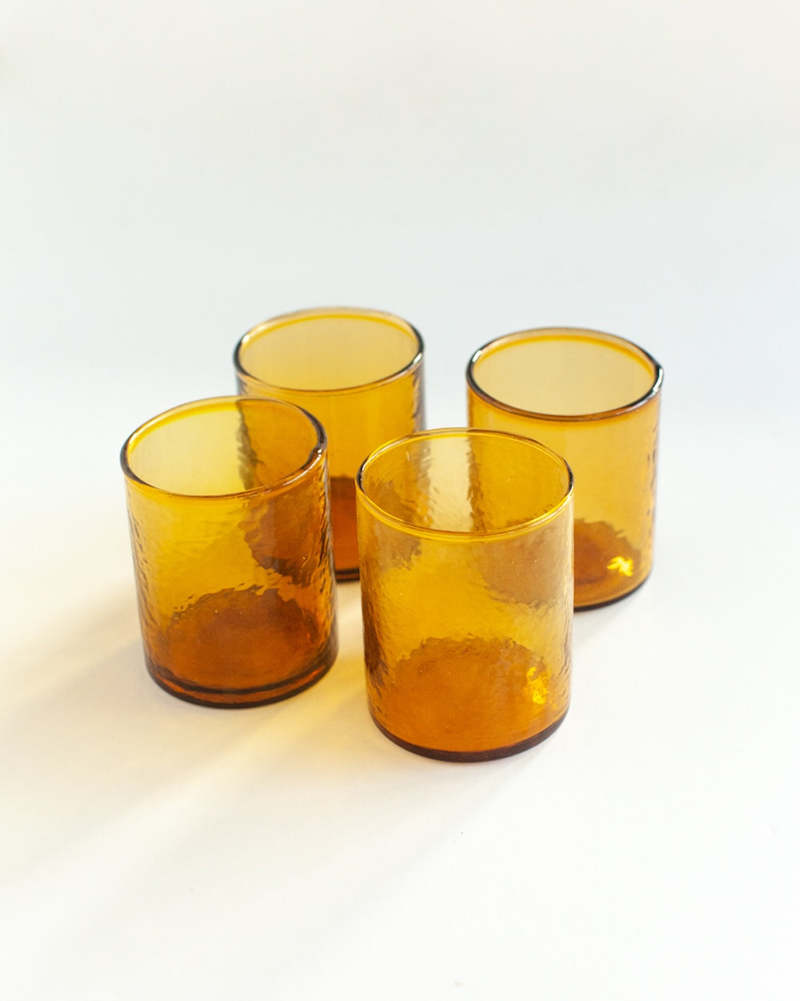 Creative Women Recycled Hammered Glasses Set of 4