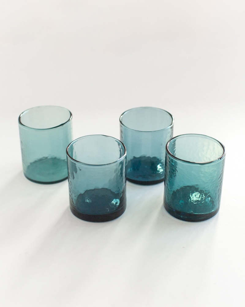 Creative Women Recycled Hammered Glasses Set of 4