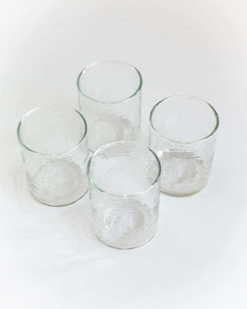 Creative Women Recycled Hammered Glasses Set of 4