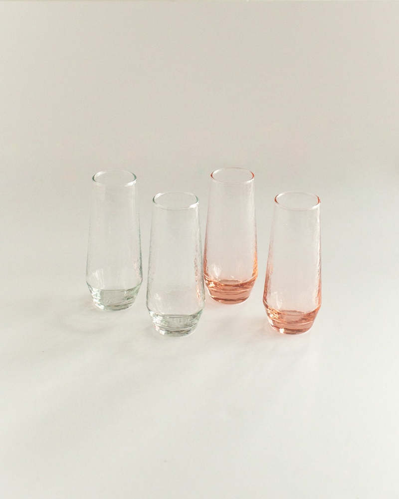 Creative Women Stemless Champagne Flutes - Blush Creative Women Stemless Champagne Flutes - Blush