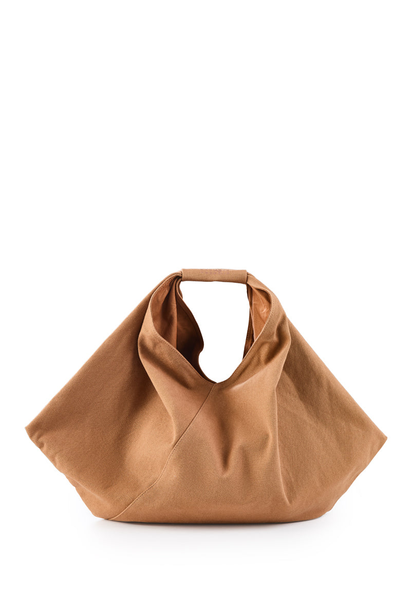 MM6 Maison Margiela Japanese Draped Shoulder Bag - Caramel Brown