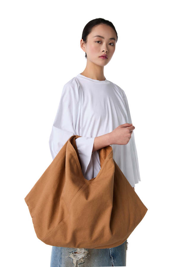 MM6 Maison Margiela Japanese Draped Shoulder Bag - Caramel Brown