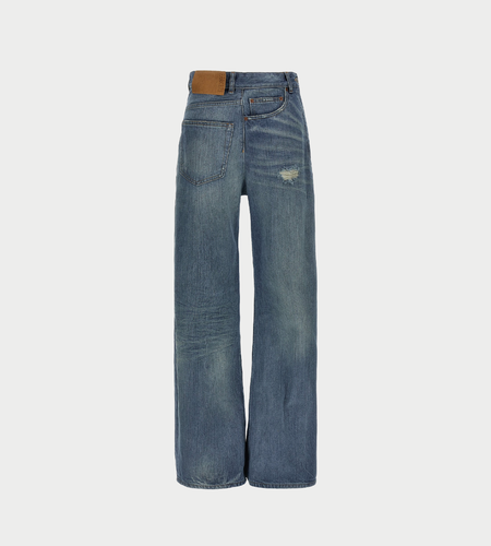 デニム・ジーパン MM6 MAISON MARGIELA Contrast insert jeans Light Blue MM6 Maison Margiela Contrast Insert Jeans - Light Blue