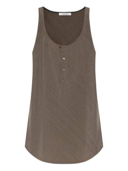 Lemaire Bare Shoulder Second Skin Top - Cherry Mahogany