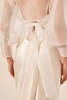 Shona Joy La Lune Lia Silk Wrap Crop Blouse - Ivory - Thumbnail 2