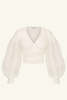 Shona Joy La Lune Lia Silk Wrap Crop Blouse - Ivory - Thumbnail 9