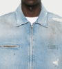 MM6 Maison Margiela Distressed Zip-Up Denim Jacket - Thumbnail 7