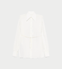 MM6 Maison Margiela Long-Sleeved Silk Blouse - White - Thumbnail 1