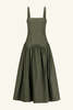 Shona Joy Maiori Square Neck Midi Dress - Army Green - Thumbnail 6