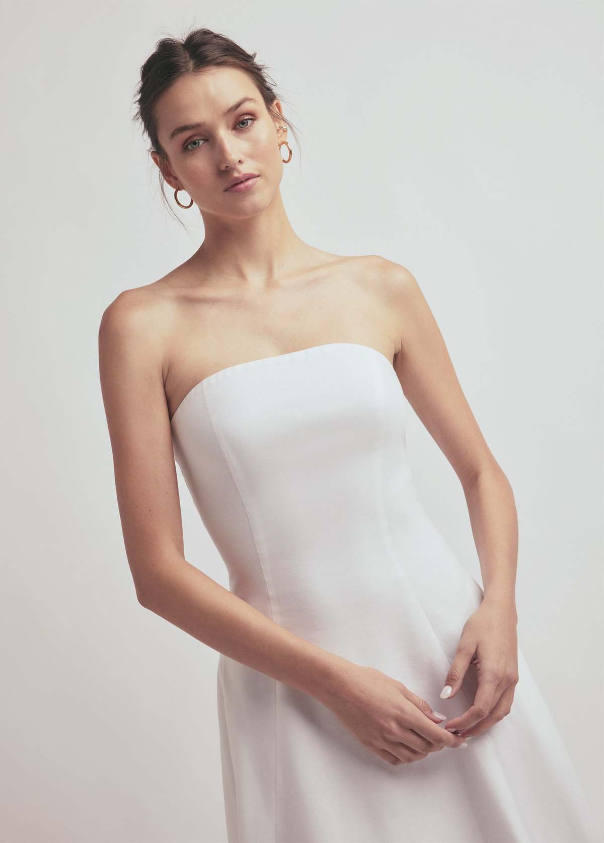 knee length dresses for ladies Favorite Daughter The Favorite Linen Dress in White