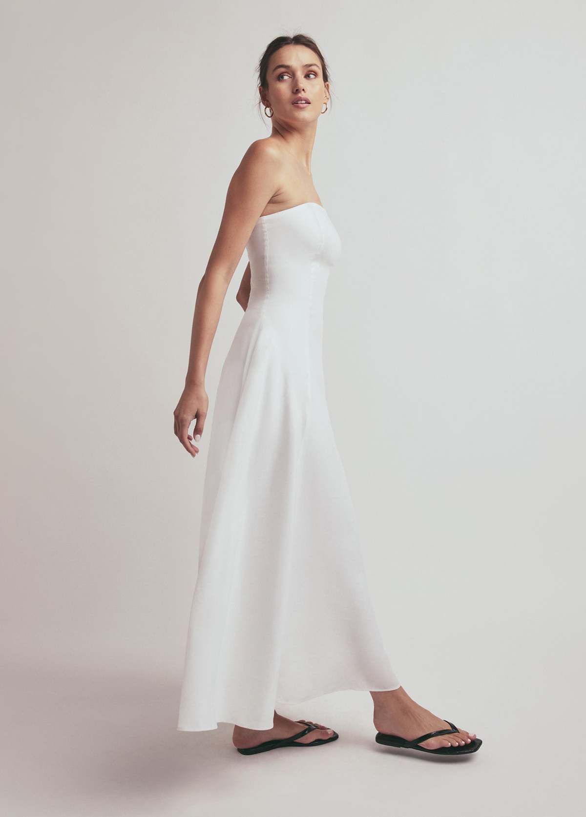 a line wedding dress slip A-Line Tea Length Organza Wedding CP001600B 7 Days / Ivory / M 69-78cm main image 1
