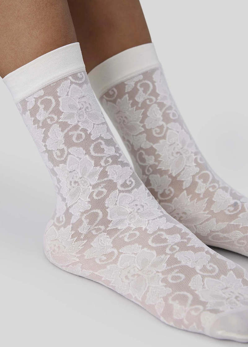 Swedish Stockings Lily Lace Socks - Ivory