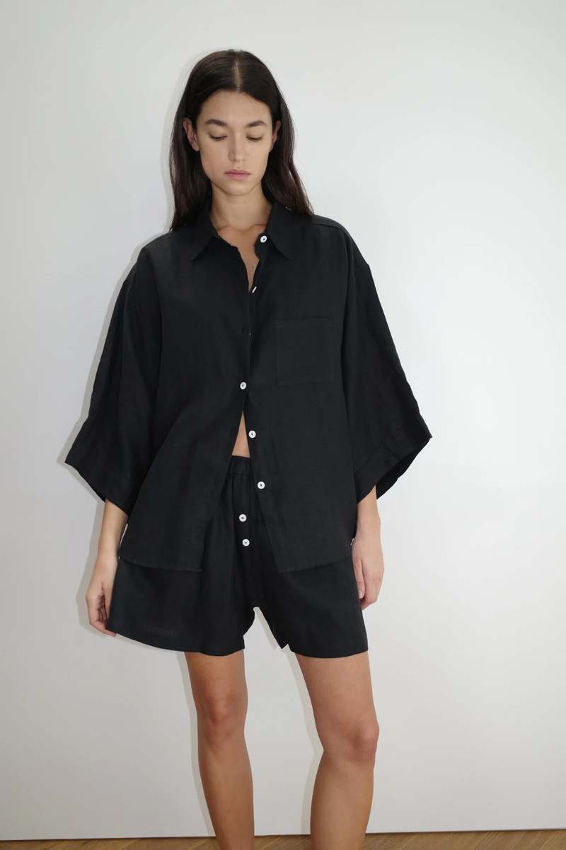 Deiji Studios Linen Set - Black