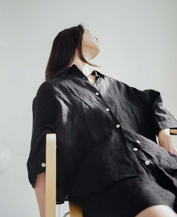 Deiji Studios Linen Set - Black