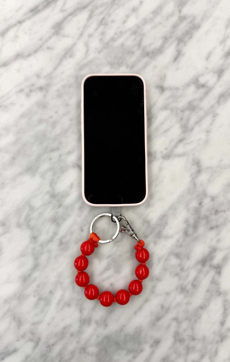 It Is Well L.A. Big Perlen Short Keychain - Red