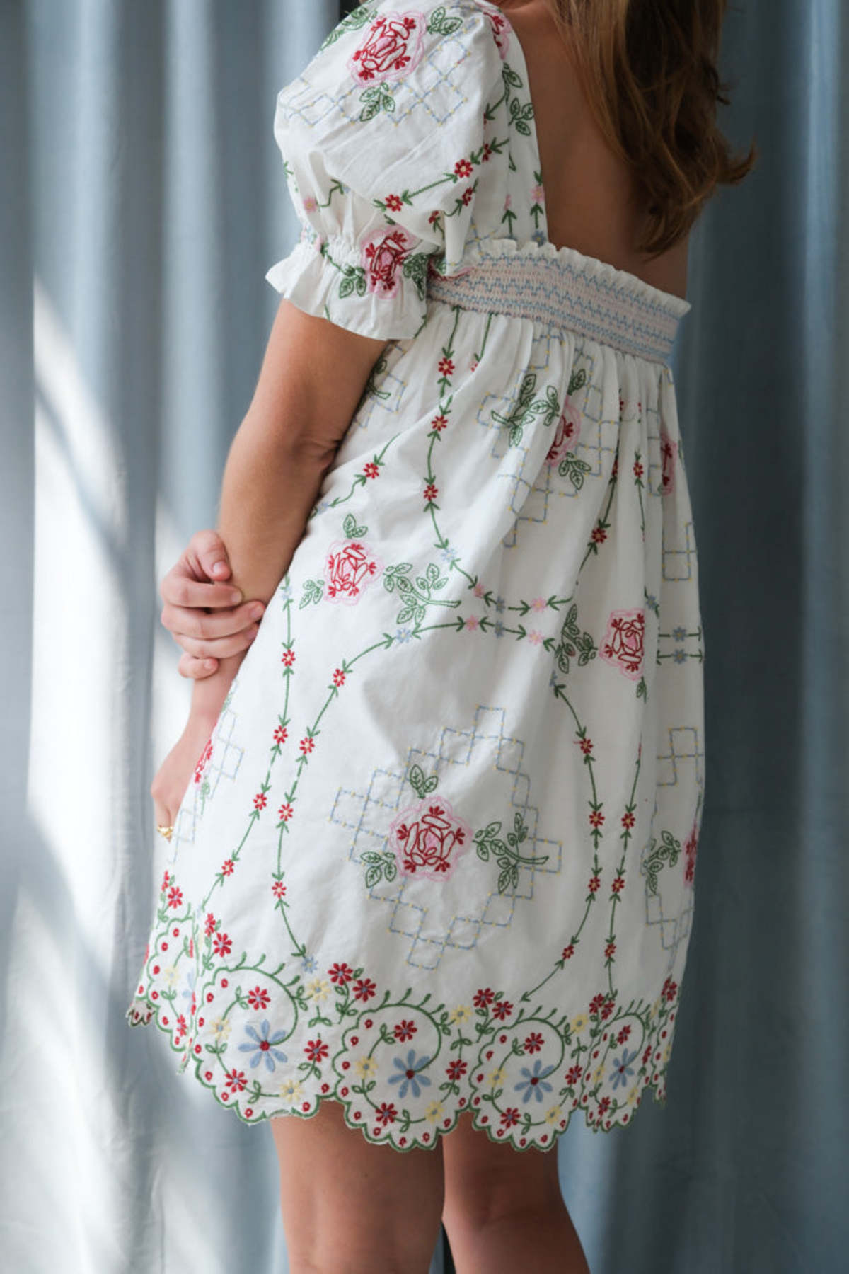 ワンピース Damson Madder Lulu Mini Dress Damson Madder Lulu Embroidered Mini Dress | Anthropologie