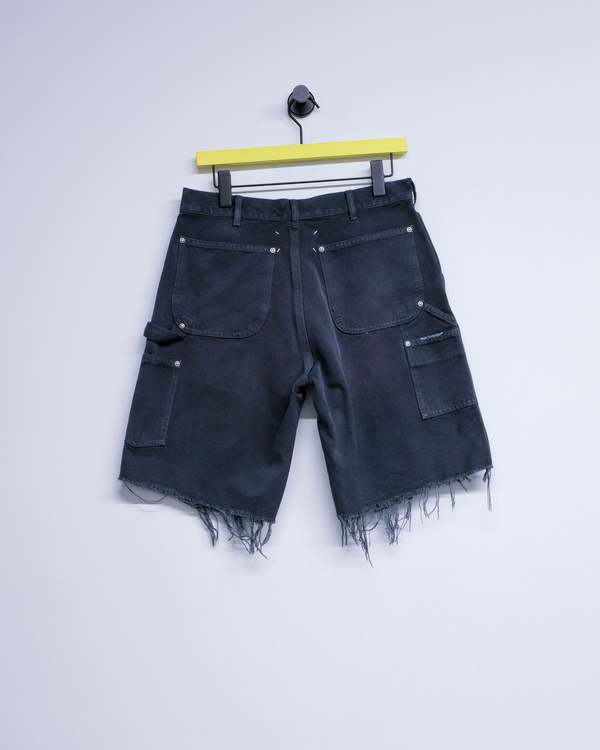 Maison Margiela Grey Stud Denim Shorts