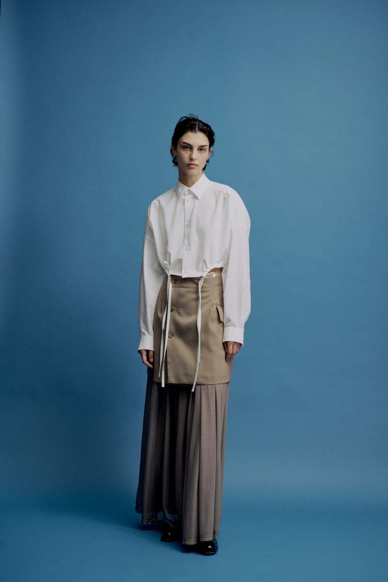 Clementine's UJOH Cropped Shirt - White/Black