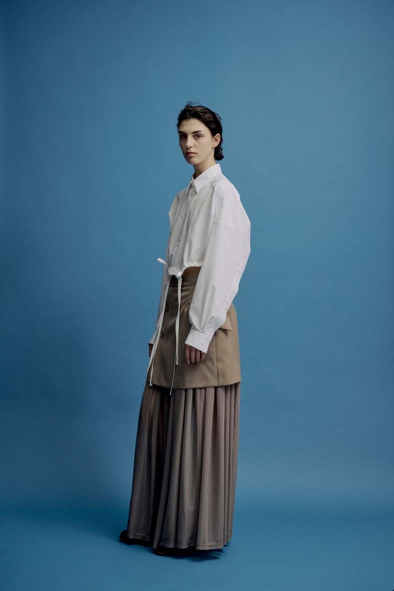 Clementine's UJOH Cropped Shirt - White/Black