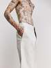 MM6 Maison Margiela Painted Wool Check Trousers - White - Thumbnail 6