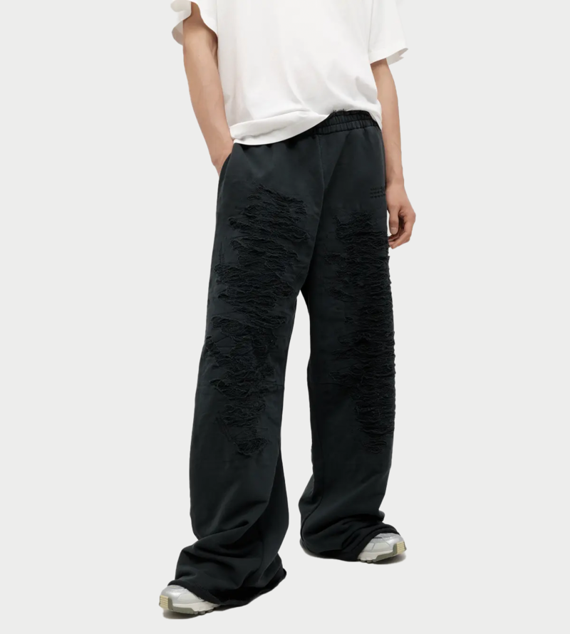 MM6 Maison Margiela Unbrushed Sweat Lounge Pants - Black