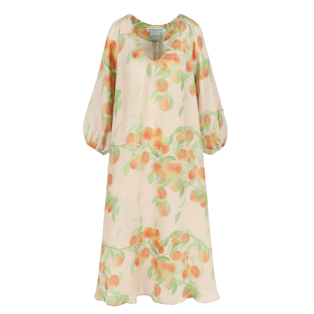 bernadette orange dress Silk maxi dress