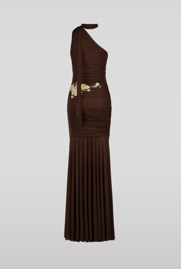 mesh embroidered maxi dress saemdi ELLIS MESH DRESS  SAEMDI