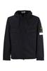 Stone Island Leather Jacket - Navy Blue - Thumbnail 1