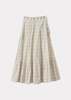 Caramel Pleated Frill Cotton Skirt - Thumbnail 1