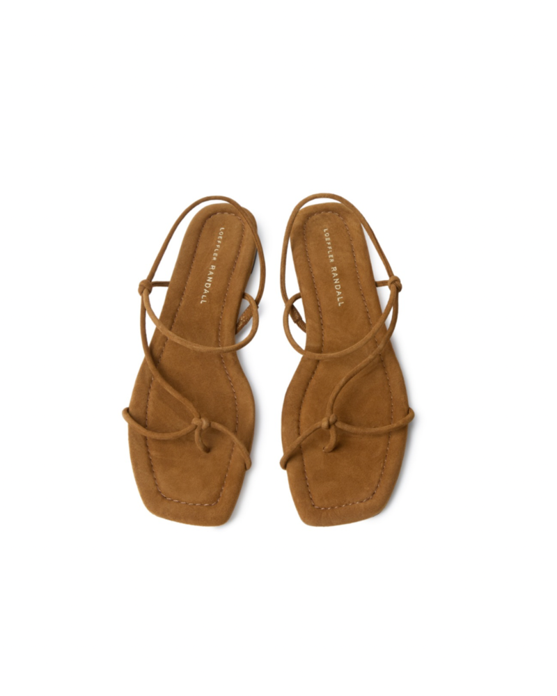 Loeffler Randall Eleanor Strappy Flat Sandal - Cacao