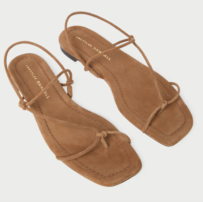 Loeffler Randall Eleanor Strappy Flat Sandal - Cacao