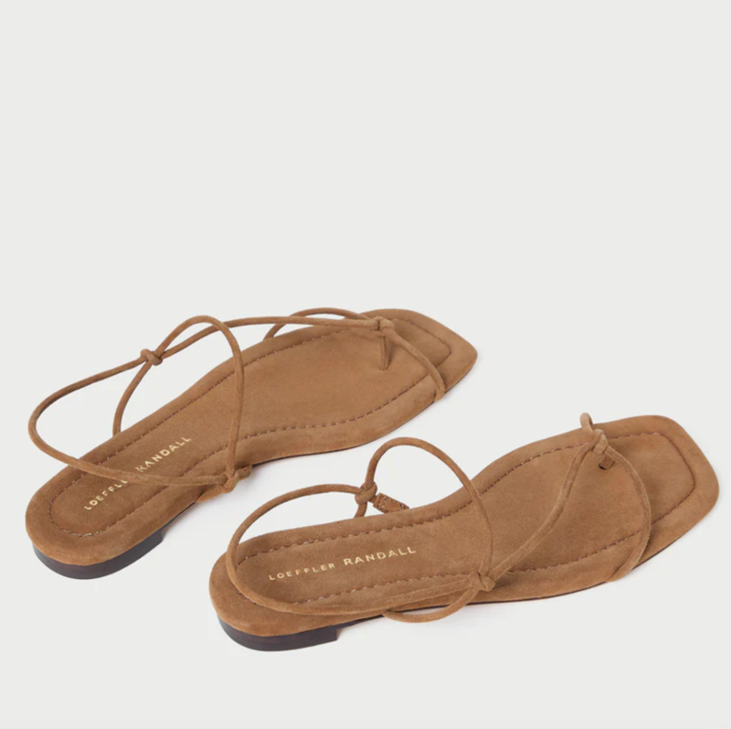 Loeffler Randall Eleanor Strappy Flat Sandal - Cacao
