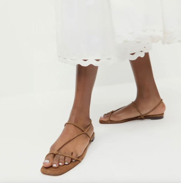 Loeffler Randall Eleanor Strappy Flat Sandal - Cacao