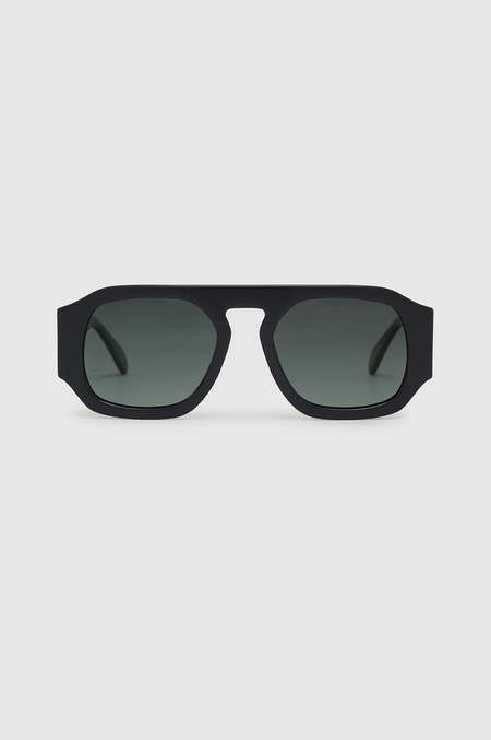 Anine Bing Indio Monogram Sunglasses - Black | Garmentory