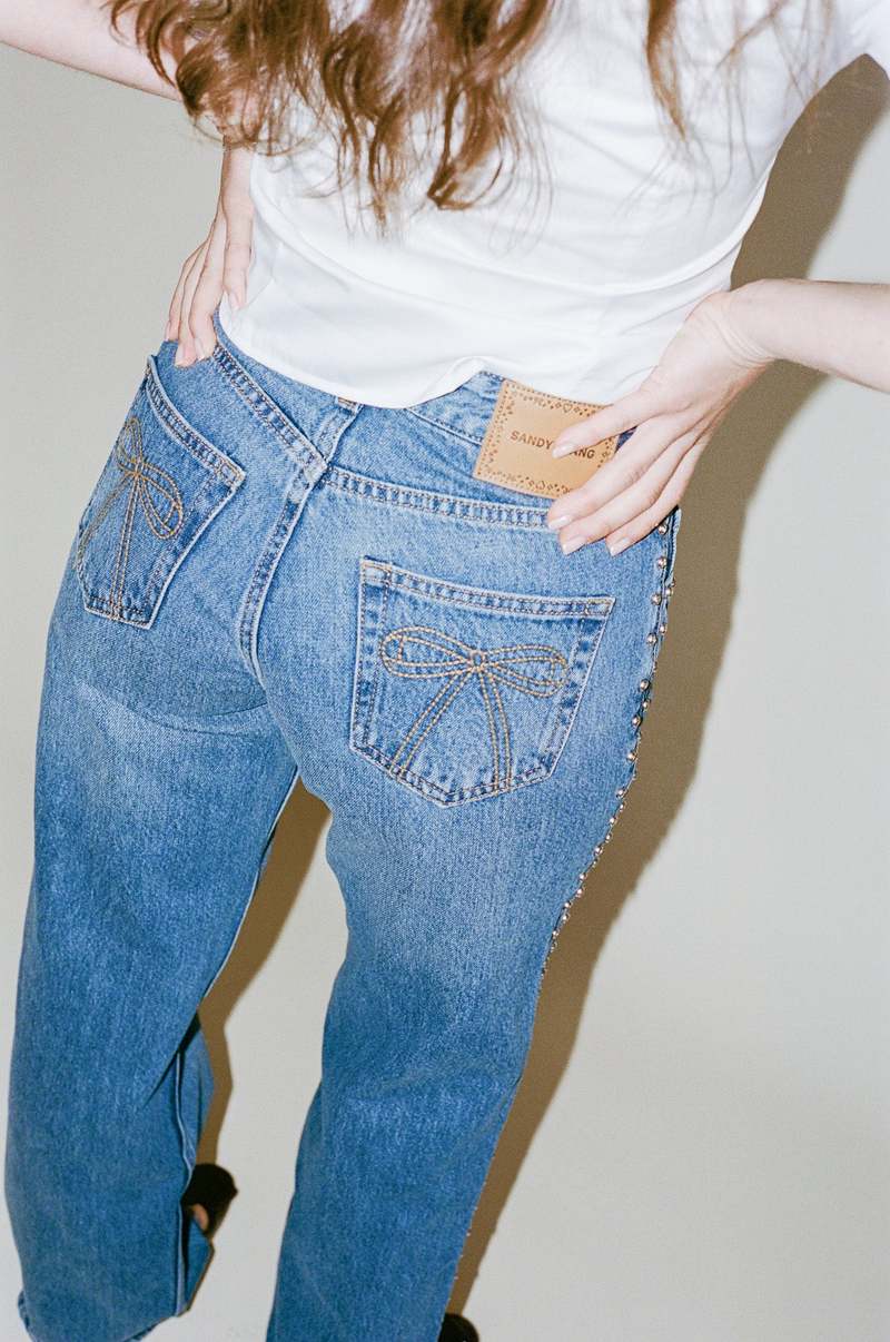 Sandy Liang Updo Jeans - Medium Blue | Garmentory