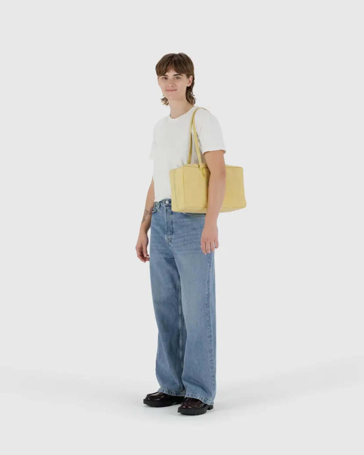 BAGGU Butter Medium Nylon Bowler Bag | Garmentory
