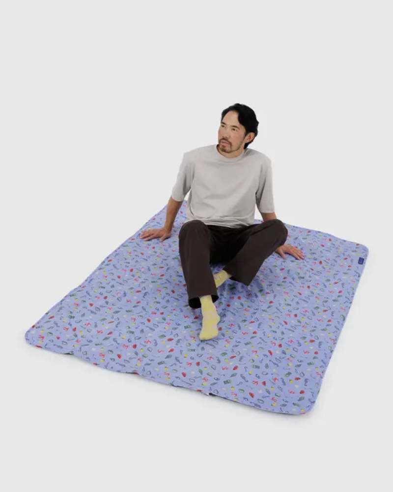 BAGGU Sea Charms Puffy Picnic Blanket