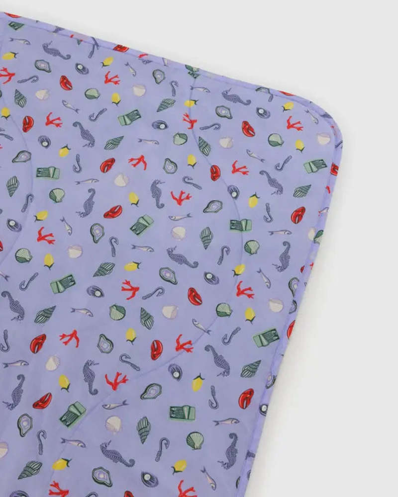 BAGGU Sea Charms Puffy Picnic Blanket