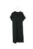 It Is Well L.A. Short Sleeve Mandarin Gauze Dress - Black - Thumbnail 2