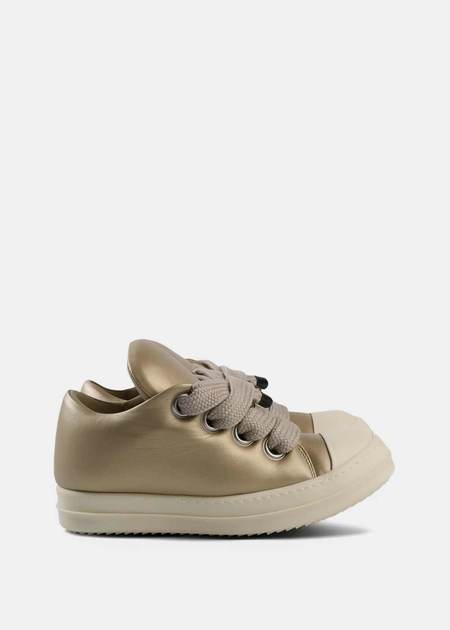 スニーカー Womens Jumbolaced Leather Padded Low-Top Sneakers Rick Owens Women's Jumbo Lace Padded Low Sneakers in Black