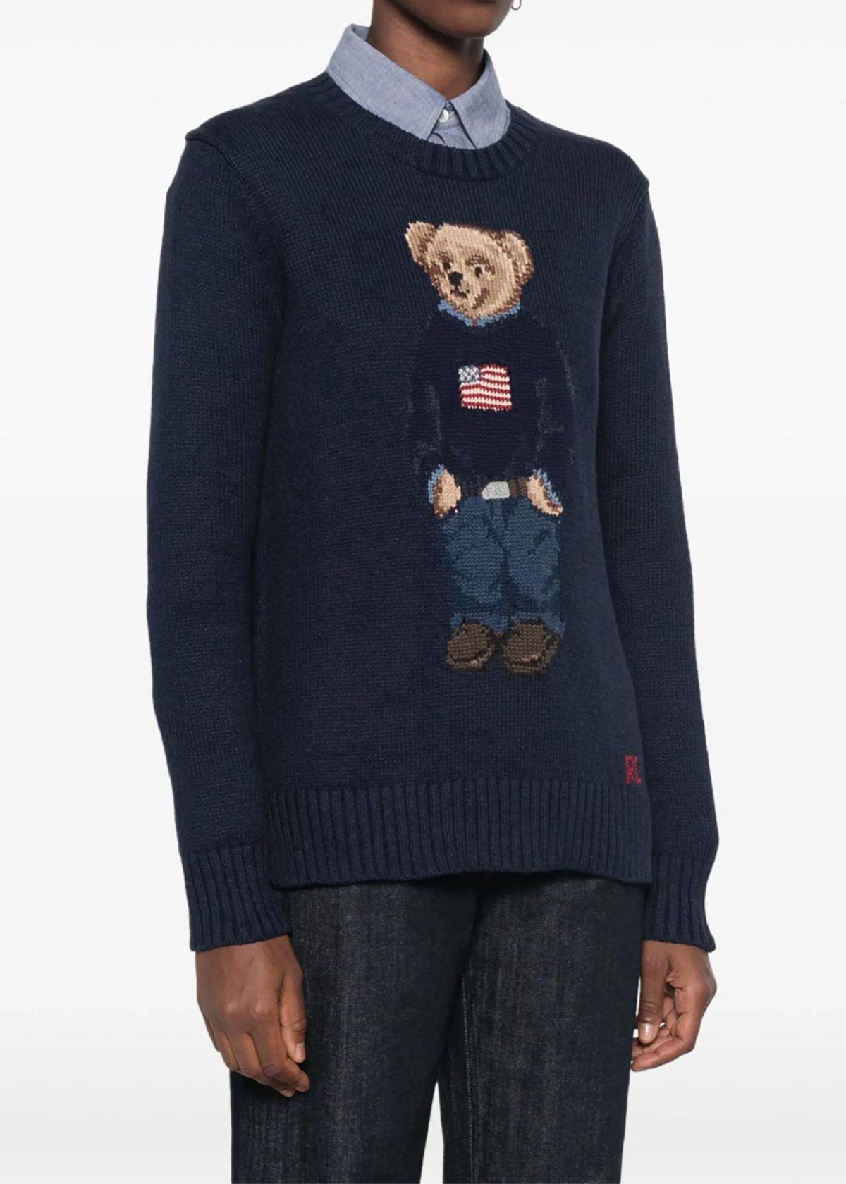 Polo Ralph Lauren Polo Bear Sweater - Navy Multi - Image 3 of 5