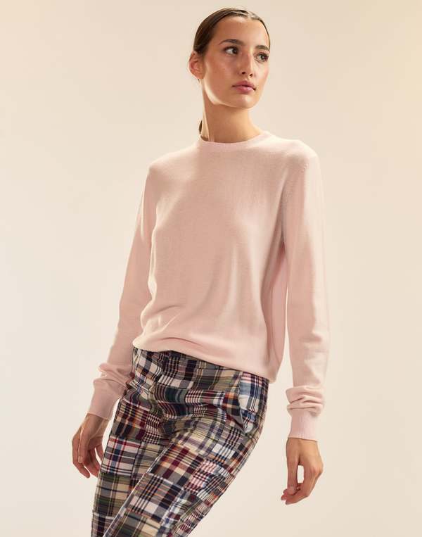 Cynthia Rowley Elea Wool Cashmere Sweater - Light Pink