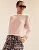 Cynthia Rowley Elea Wool Cashmere Sweater - Light Pink - Thumbnail 3
