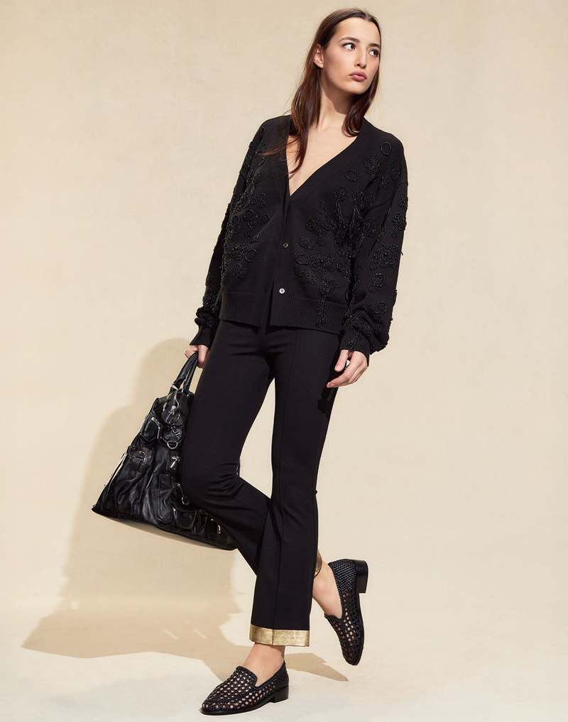 Cynthia Rowley Paloma Boyfriend Cardigan - Black