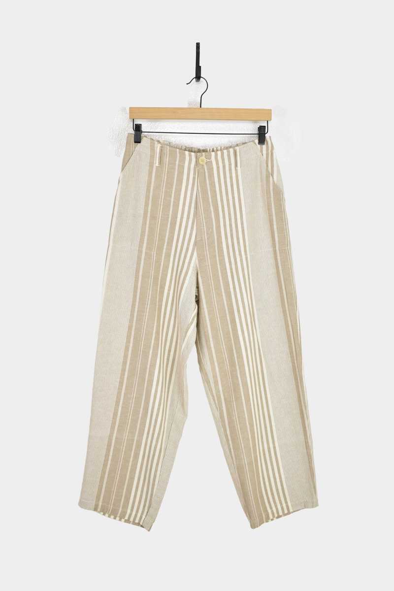 ICHI ANTIQUITES Random Stripe Pants - Natural
