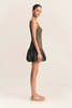 Shona Joy Maiori Square Neck Bubble Mini Dress - Army Green - Thumbnail 4